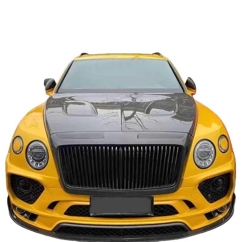 Suitable for  Bentayga Retrofit Upgrade Carbon Fiber Front Bumper Engine Hood Car Surround Kit Body Surround